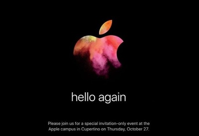 苹果将于10.27召开发布会 发布新款MacBook